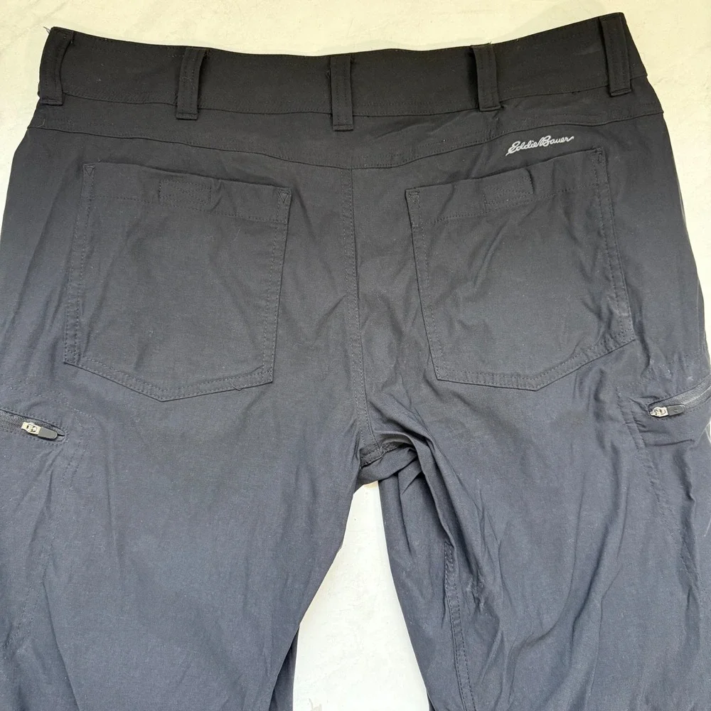 Eddie Bauer First Ascent Men's 36 Black Hiking Pants Outdoor Travel Neutral